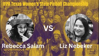 Texas Pinball Championship Womens Tournament  Round One Rebecca Salam vs Liz Nebeker [upl. by Hassi596]