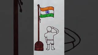 Independence day drawing🇮🇳 india trendingshorts viralshorts youtubeshorts ytshortsytviralarmy [upl. by Dusty]