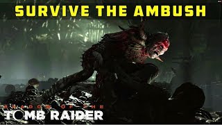 Survive the Ambush in Cenote Eye of the Serpent  SHADOW OF THE TOMB RAIDER [upl. by Karalynn931]