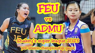 ADMU vs FEU highlights  Shakeys super league 2023 preseason championship game [upl. by Tu509]