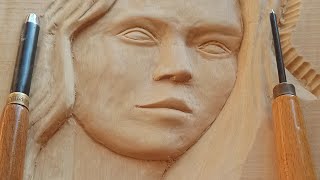 Wood Carved Face [upl. by Ellerret]