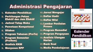 Kalender Pendidikan Administrasi Pengajaran 1 [upl. by Nwahsaj]