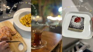 Benimle iki gün 🌿 english home turu tavuk döner kedidilli pasta ✨ [upl. by Eniksre]