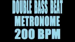 DOUBLE BASS BEAT METRONOME 200 BPM LOOP [upl. by Anigar]