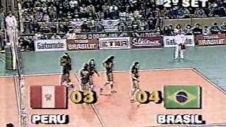 Voleibol Feminino  Sul Americano 1989  Final  Brasil x Peru [upl. by Hughmanick]