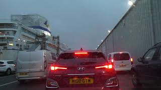 Driving Off Ferry MV Pont Aven Brittany Ferries Plymouth Devon England 30th October 2020 [upl. by Gilbertina]