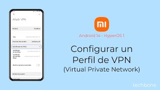 Configurar un Perfil de VPN Virtual Private Network  Xiaomi Android 14  HyperOS 1 [upl. by Epilif]