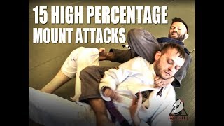 JiuJitsu Submissions  15 High Percentage Attacks from Mount [upl. by Erland]