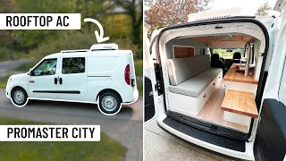 DECKED OUT MICRO CAMPER  FULL TOUR  Promaster City [upl. by Imelda]