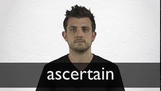 How to pronounce ASCERTAIN in British English [upl. by Barde]