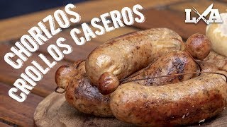 Los Mejores Chorizos Criollos Caseros  Receta de Locos X el Asado [upl. by Atsyrc]