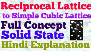 reciprocal lattice to simple cubic lattice hindi [upl. by Norbert]