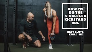 How To Do The Single Leg Kickstand RDL  Best Glute Burn Exercise [upl. by Pember]