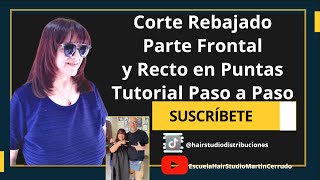 Corte de Cabello Mujer Recto y Rebajado Parte Frontal Mujer Tutorial Paso a Paso [upl. by Cardwell976]