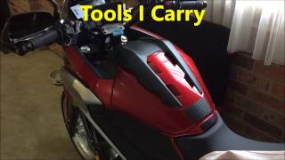 Honda NC750x  Tools I Carry [upl. by Ahsata190]