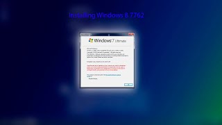 Installing Windows 8 7762 [upl. by Ted]