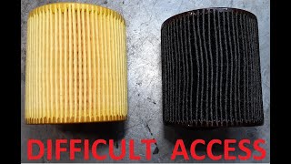 Diesel Ford CMAX Oil Filter difficult Access [upl. by Anelah]