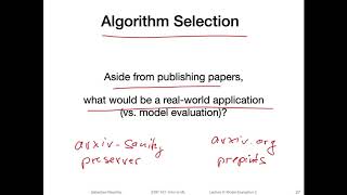 114 Statistical Tests for Algorithm Comparison L11 Model Eval Part 4 [upl. by Lachance]