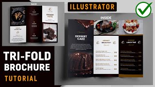 ✅ How to Create a Trifold Brochure Design in Illustrator  Adobe Illustrator Tutorial [upl. by Aynotan]