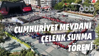 CUMHURİYET MEYDANI ÇELENK SUNMA TÖRENİ [upl. by Efar]