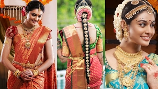 South Indian Bridal Saree Draping with Bridal Makeup ampBridal Hairstyle Step By Step Marriage Makeup [upl. by Eloccin]