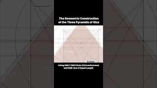 Method To Construct All 3 Pyramids Of Giza In Perfect Proportion w ONLY 1 Circle amp 1 Line [upl. by Enahsal878]