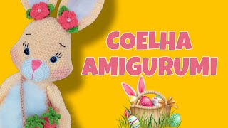 COELHA AMIGURUMI 🐰  1° PARTE  39 cm  crochet  amigurumi receita 💛 [upl. by Callum666]