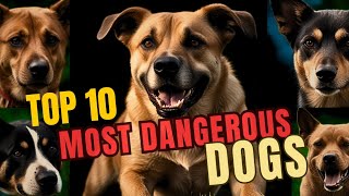 Top 10 Most Dangerous Dog Breeds in the World dogbreeds petowners top10 [upl. by Jase80]