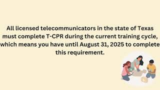 Cardiac Emergency Communications TCPR for Texas Telecommunicators [upl. by Platto]