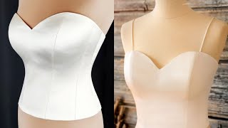 Tube Bustier Tutorial  Tube Bustier Blouse Pattern  Let us Draft tubedress bustier [upl. by Tanitansy]