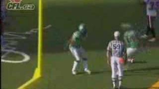 CFL DJ Flick Catch vs Calgary [upl. by Eitisahc]