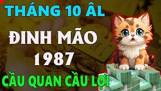 Tử vi tuổi ĐINH MÃO 1987 tháng 10 âm lịch CẦU TÀI ĐƯỢC TÀI CẦU QUAN CÓ QUAN [upl. by Ayekat]