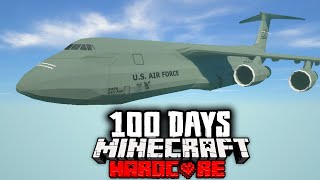 I Survived 100 Days on a Plane in a Zombie Apocalypse in Minecraft Hardcore [upl. by Anahsohs882]