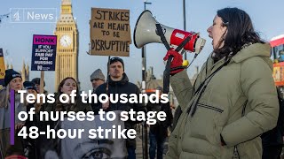 Nurses to stage 48hour strike in March as pay dispute escalates [upl. by Selrahc]