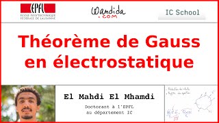 Théorème de Gauss en électrostatique  El Mahdi El Mhamdi [upl. by Melcher512]