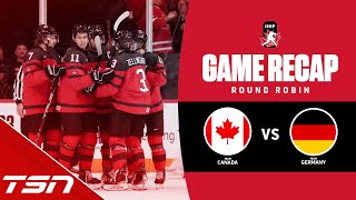 Canada vs Germany  2023 World Juniors Highlights [upl. by Siladnerb]