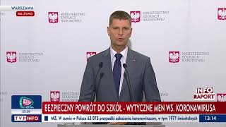 Konferencja Ministerstwa Edukacji Narodowej  25 sierpnia 2020 r [upl. by Zetnas]