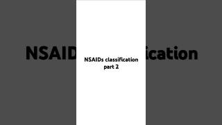 NSAIDs classification part 2 moheducationpharmacyexam yshortsviral [upl. by Clynes215]