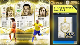 FIFA 22 Worlds First 91 Mid or Prime Icon Upgrade Packs [upl. by Hnacogn]