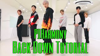 P1Harmony  Back Down Full Dance Tutorial Slow Mirrored x05 x07 x10 [upl. by Rem]