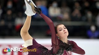 Shcherbakovas dazzling free skate earns silver medal at Euros  NBC Sports [upl. by Gwendolin764]