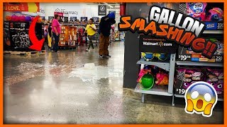 Gallon Smashing Fails In Public [upl. by Asalocin]