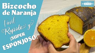 Bizcocho de NARANJA 🍊 Fácil Rápido y SÚPERESPONJOSO con Cobertura de CHOCOLATE 🍫 ¡DELICIOSO 🤪 [upl. by Noman883]