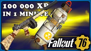 Fallout 76 100k XP in One Minute Nuka Grenade with Elders Mark [upl. by Thinia]