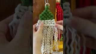 Macrame santa art christmas shorts vietnamese handmade craftideas macrame santa knot [upl. by Ramoj950]