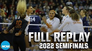 Texas vs San Diego 2022 NCAA volleyball semifinals  FULL REPLAY [upl. by Nywrad]