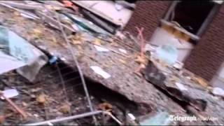 Amateur footage shows bomb blast wreckage [upl. by Giglio]