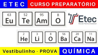 Vestibulinho ETEC 2025 🎯 Correção da Prova de QUÍMICA etec 2024 BoraETEC [upl. by Linskey]