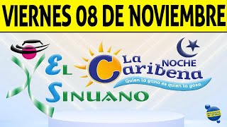 Resultados CARIBEÑA y SINUANO NOCHE del Viernes 8 de Noviembre de 2024 CHANCE 😱💰🚨 [upl. by Ricardo]