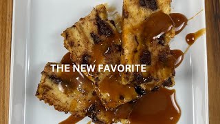 Chocolate Chunk Bread Pudding with Homemade Caramel Sauce [upl. by Terryl]